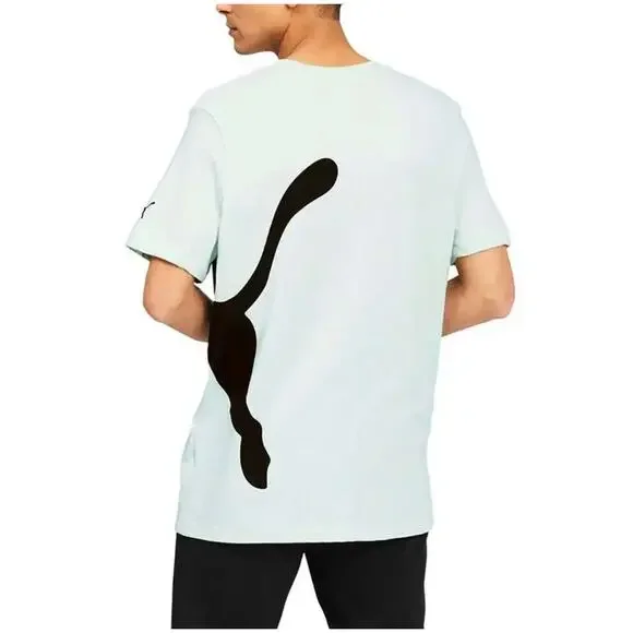 NWT Puma Oversized Logo Crewneck Short Sleeve T Shirt Mens Medium Top - Picture 2 of 4